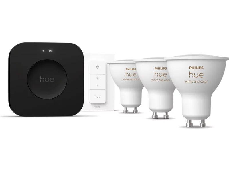 Philips Hue WCA Startpakke (3x GU10 + Dimmer + Bridge Pro) Lyspærer & LED-pærer