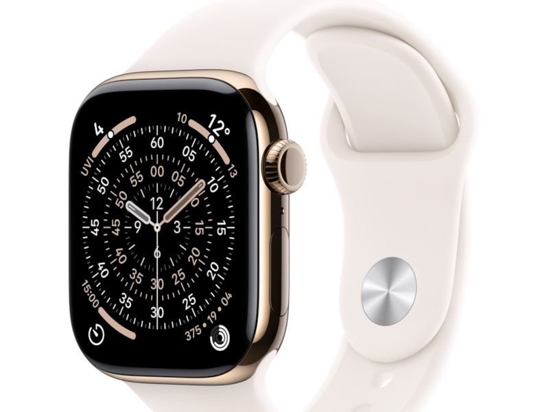 Apple Watch Series 11 GPS + LTE 46mm Titan (gullfarget) Smartklokker