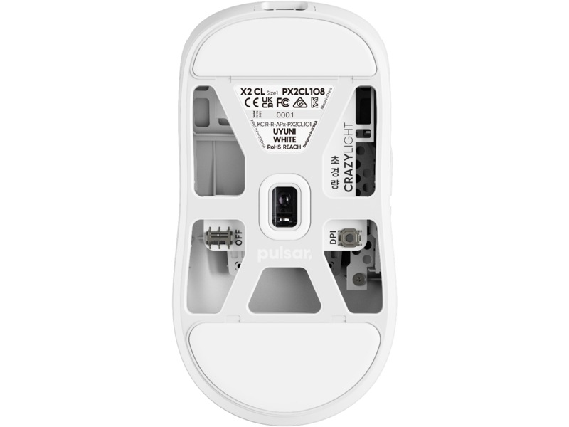 Pulsar X2 CrazyLight Trådløs Gamingmus (Uyuni White) -B-Grade Demo mus