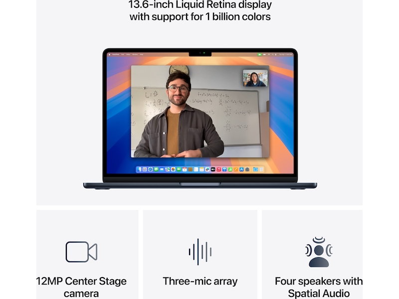 MacBook Air 13" M4 (2025) 256GB (midnatt) -B-Grade Demo bærbar PC