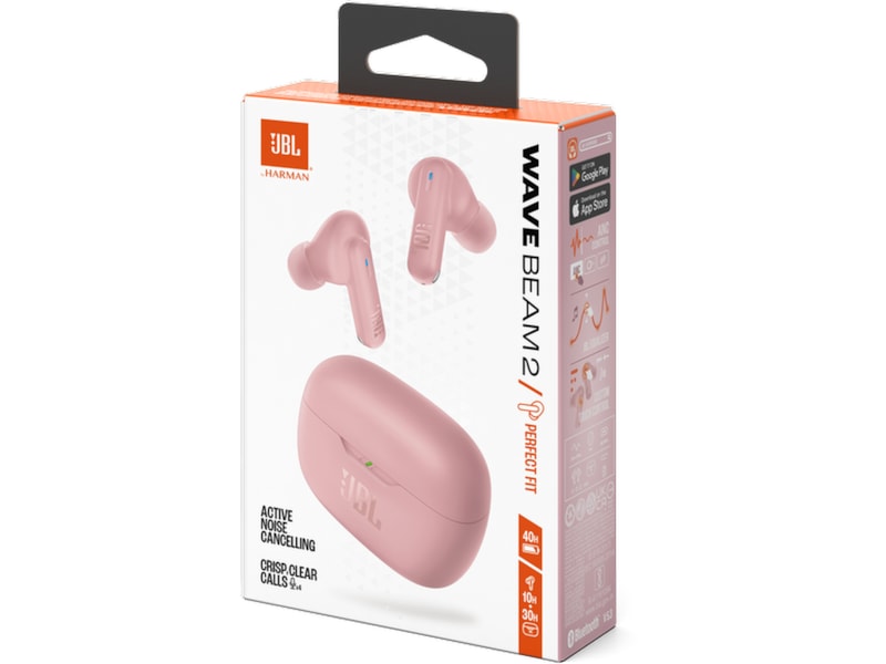 JBL Wave Beam 2 Trådløse Ørepropper (rosa) Ørepropper