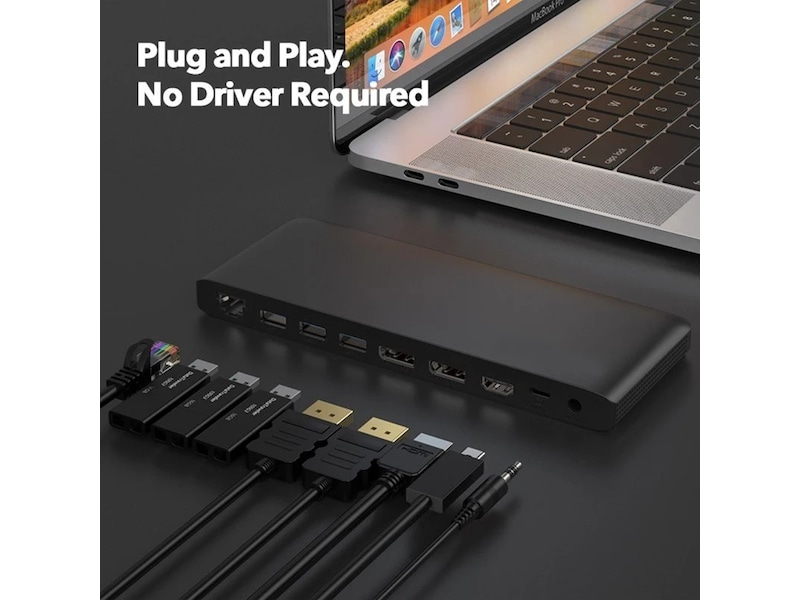 Andersson USB-D3000 USB-C 4K dockingstasjon (sort) -B-Grade Demo annet i PC & nettbrett