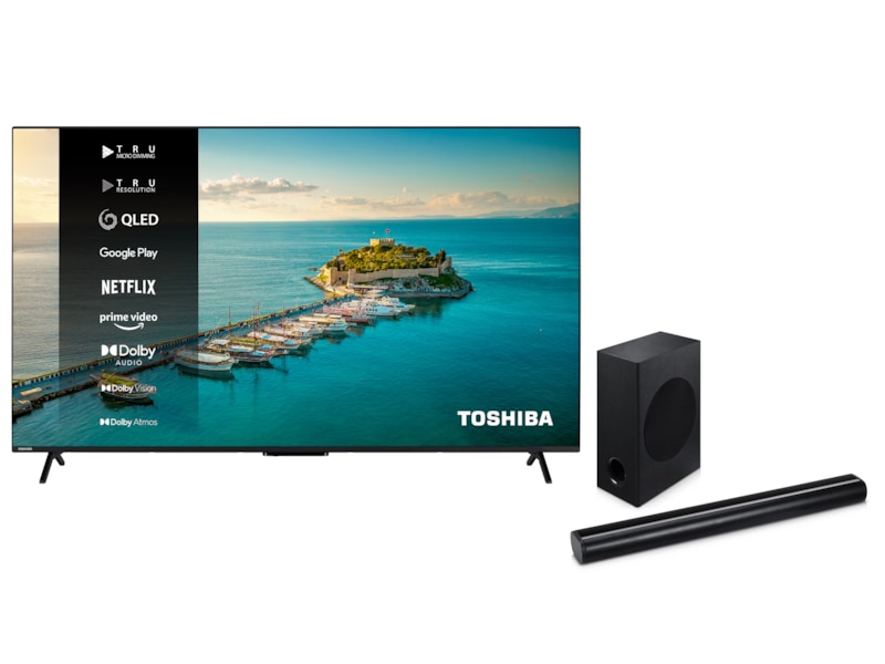 Toshiba 65" Smart TV 65QA2F63DG + Soundbar 60 - 69 tommer TV