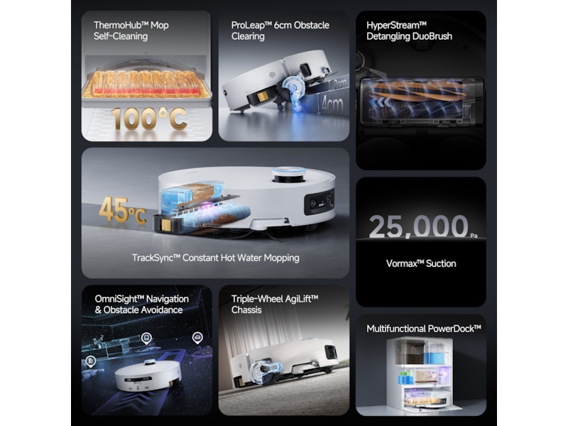 Dreame Aqua10 Ultra Track Complete Robotstøvsuger (hvit) Robotstøvsugere