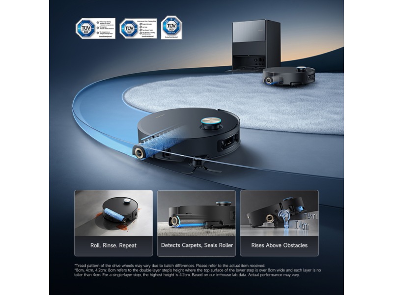 Dreame Aqua10 Ultra Roller Robotstøvsuger (sort) Robotstøvsugere