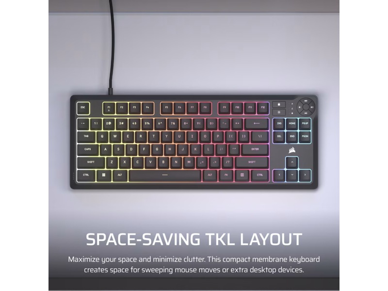 Corsair K55 CORE TKL RGB Gamingtastatur (sort) Gamingtastatur
