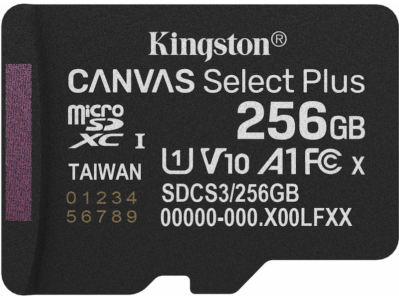 Kingston microSDXC Canvas Select Plus 256GB Minnekort til foto & video