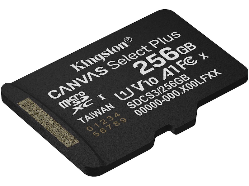 Kingston microSDXC Canvas Select Plus 256GB Minnekort til foto & video