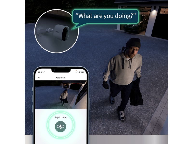 Arlo Pro 5 2K sikkerhetskamera 4-pakk (hvit) -B-Grade Demo hjem & fritid