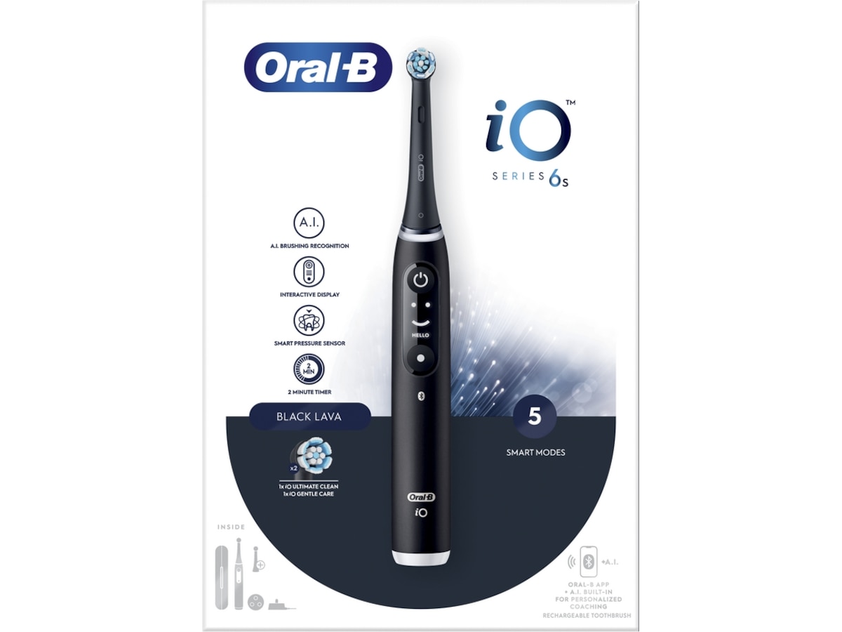 Oral-B iO 6S Elektrisk Tannbørste (sort)  -B-Grade Demo trening & velvære