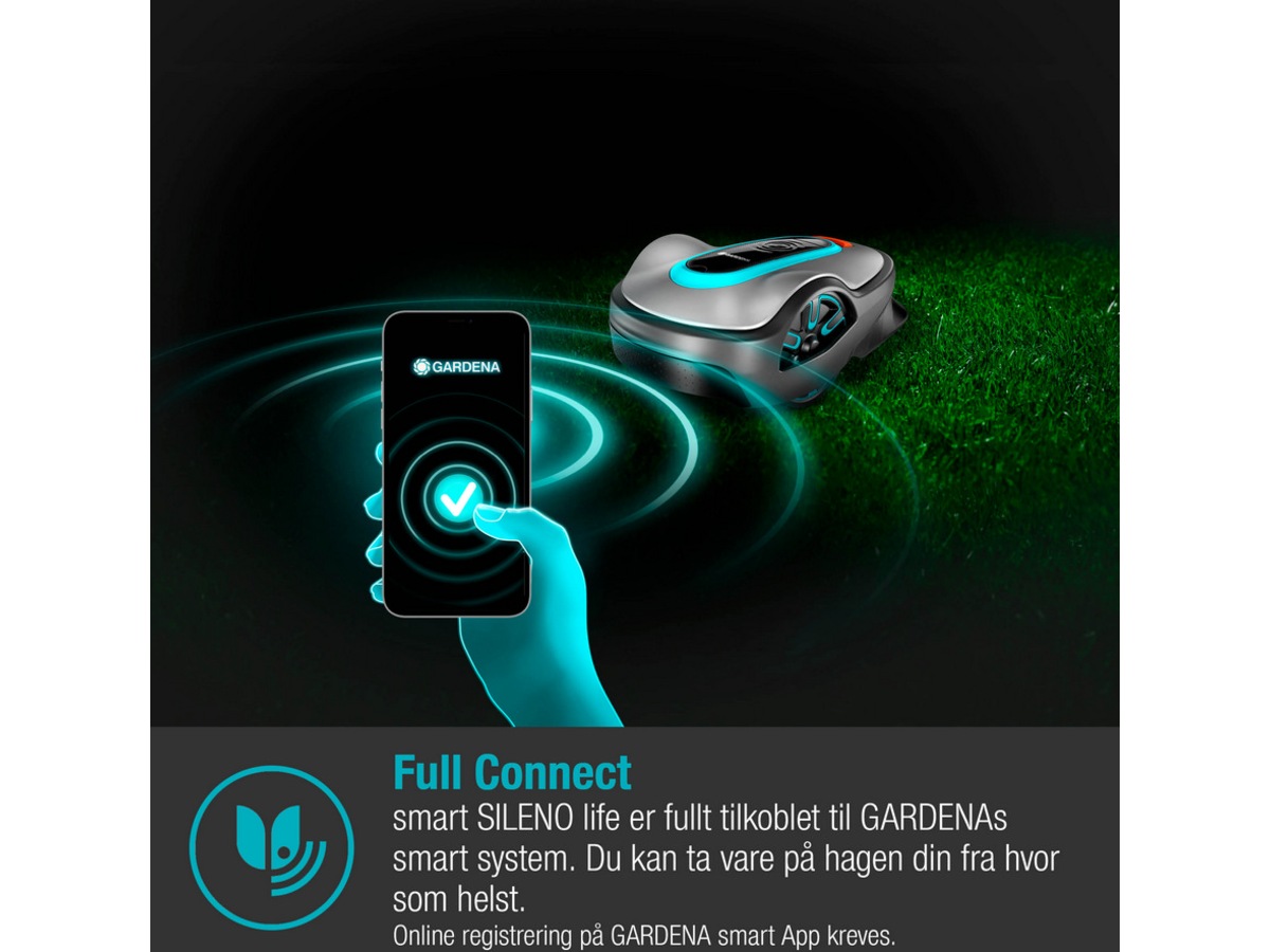 Gardena Sileno Life Smart LONA 900m2 robotgressklipper -B-Grade Demo hjem & fritid