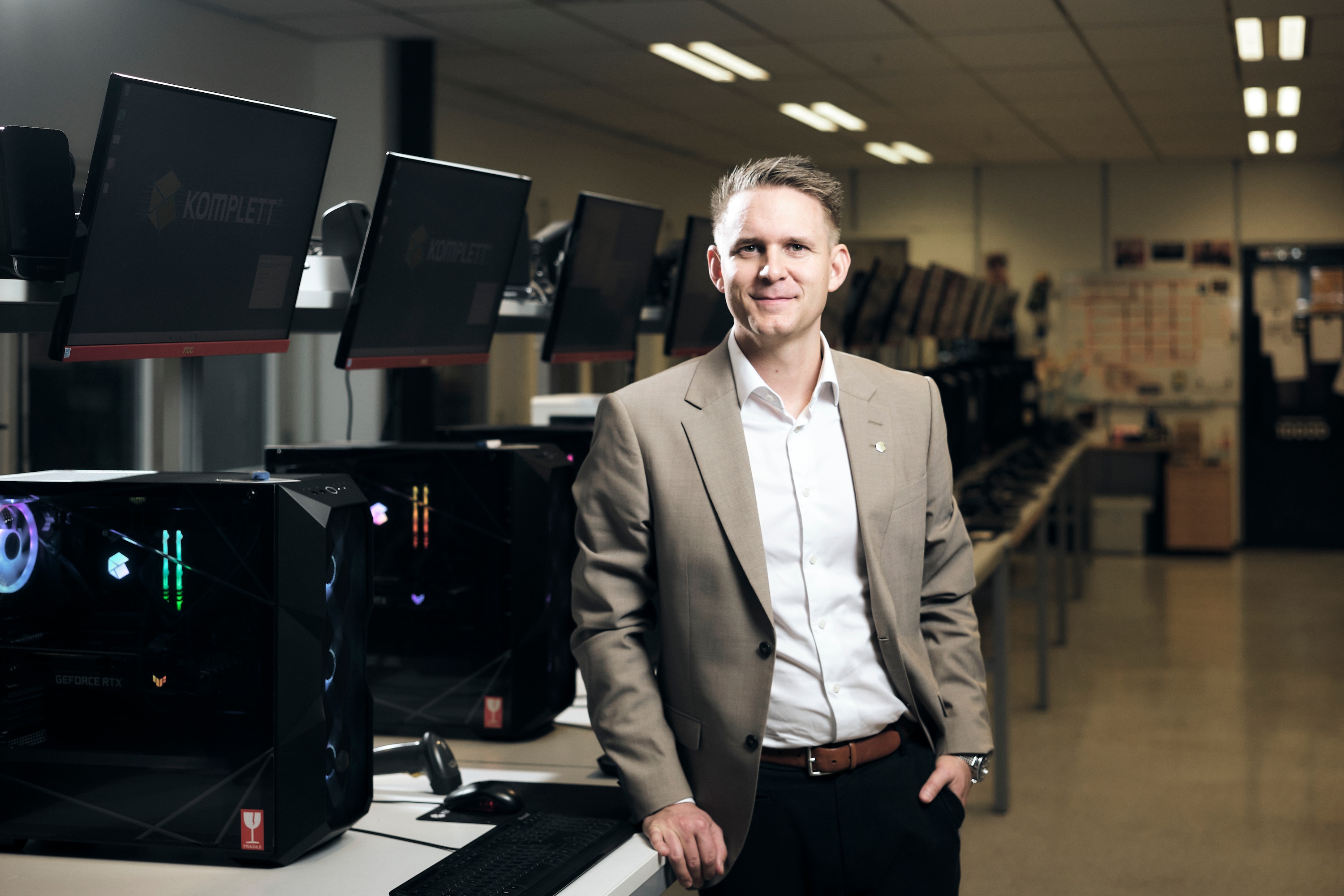 Daniel Hauan, pressekontakt i Komplett services - miljøbilde