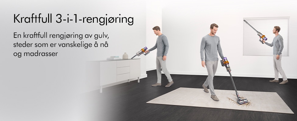 Kraftful 3-i-1 rengjøring