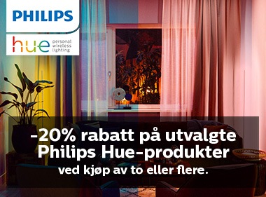 -20% rabnatt på utvalgte Philips Hue-produkter