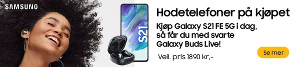 Samsung Galaxy S21 FE med Buds Live på kjøpet