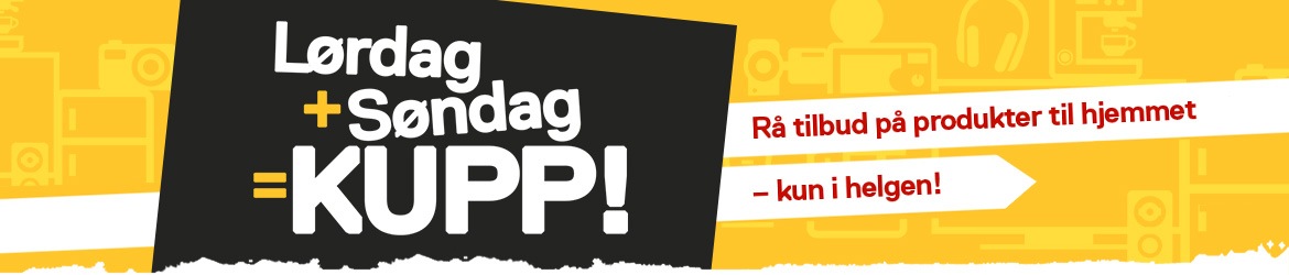 Lørdag + Søndag = Kupp! Supre tilbud på produkter til hjemmet.