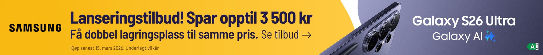 S26 er her! Benytt deg av lanseringstilbudet!