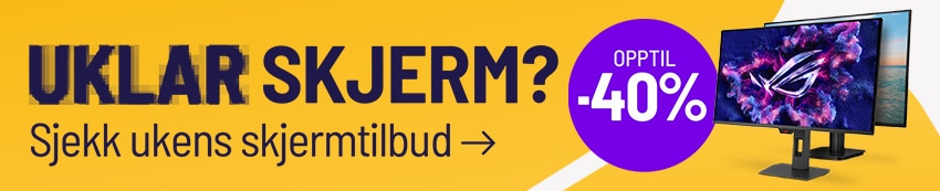 Uklar skjerm? Gode tilbud på skjermer