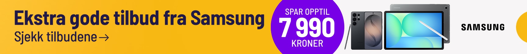 Samsung nettbrett-tilbud!