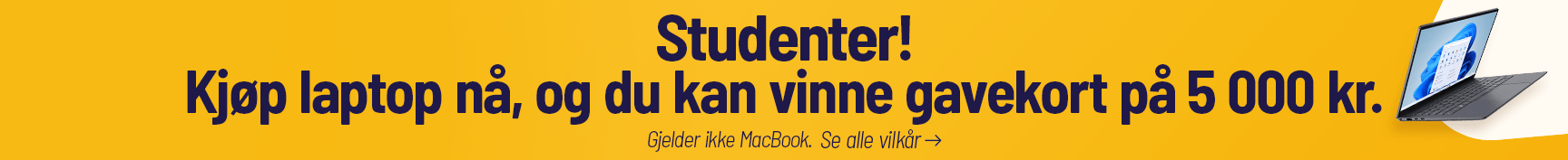 Vi 50000 ved kjøp av PV for studenter