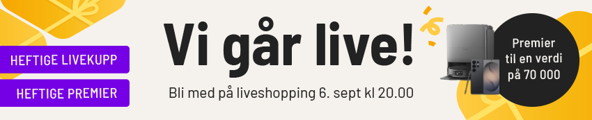 Vi går live 6. September