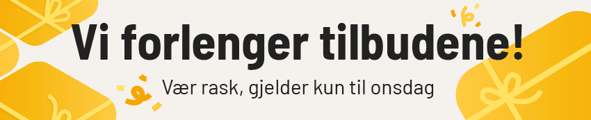 Vi forlenger tilbudene