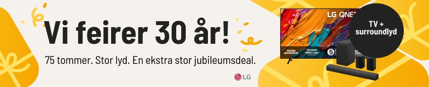 Jubileums tilbud! få med TV + surroundlyd