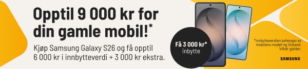 Trade-in og spar opptil 9000kr på S26