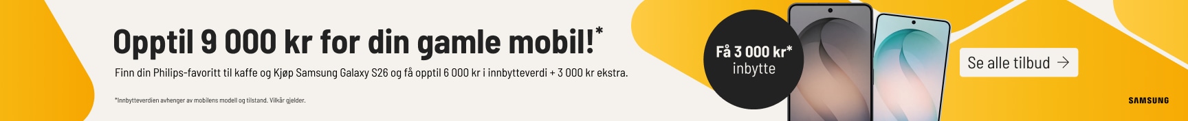 Trade-in S26 spar opptil 9000