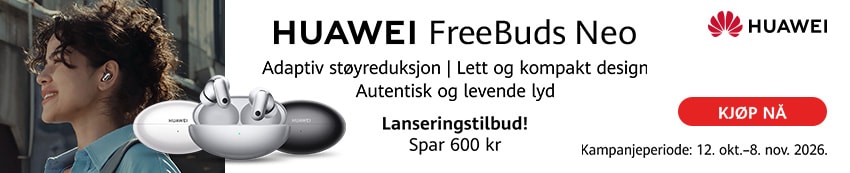 Freebuds NEO Lanseringstilbud spar 600kr