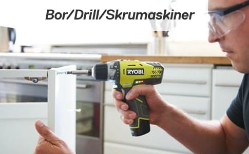 Bor, drill, skru