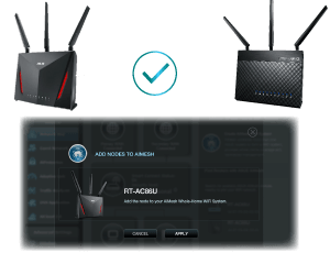Asus Aimesh koble routeren til AiMesh