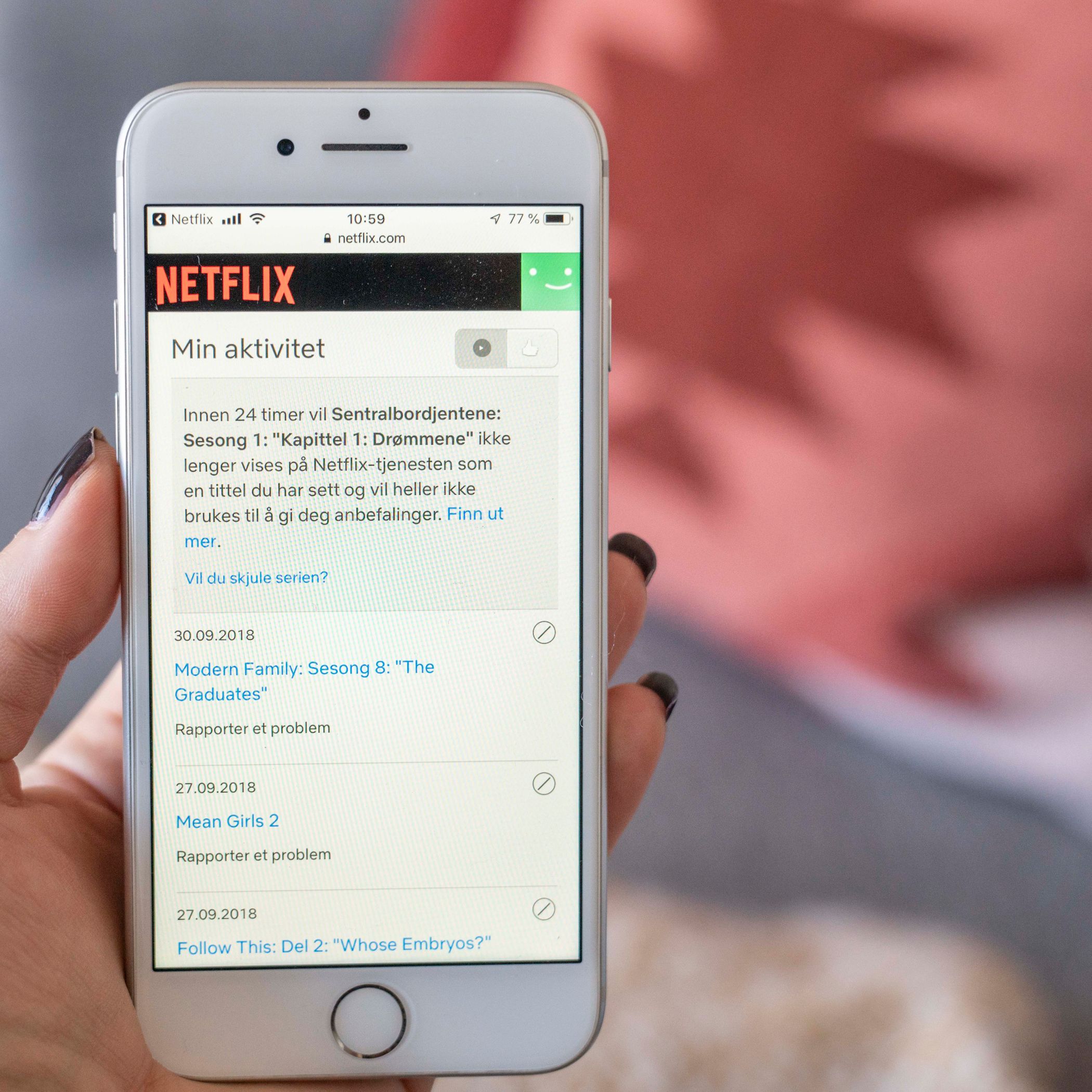 Få opp mer relevante forslag ved å slette strømmehistorikken