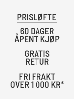 Prisløfte, 60 dager åpent kjøp, gratis retur og fri frakt over 1000 kr