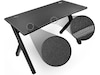 Svive Cygnus Gaming Desk matt sort med grå sømmer Gamingdesk