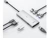 iiglo 8-i-1 Slim MultiPort Docking (lysegrå) Dockingstasjon & USB-HUB