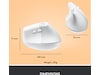 Logitech Lift Vertikal mus (off-white) Mus