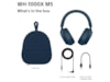 Sony WH-1000XM5 trådløse hodetelefoner, Over-Ear (blå) Hodetelefoner