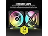 Corsair iCUE LINK QX120 RGB 120mm Vifte 3 pack (sort) Vifter