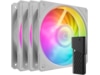 Cooler Master Mobius 120p ARGB Vifte 3pk (hvit) Vifter