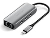 Satechi 4-in-1 USB-C og Ethernet docking (stellargrå) Dockingstasjon & USB-HUB