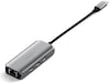 Satechi 4-in-1 USB-C og Ethernet docking (stellargrå) Dockingstasjon & USB-HUB