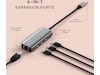 Satechi 4-in-1 USB-C og Ethernet docking (stellargrå) Dockingstasjon & USB-HUB
