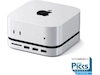 Satechi Mac Mini M4 Stand & Hub (sølv) Dockingstasjon & USB-HUB