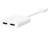 Belkin USB-C Audio + Charge Adapter (hvit) Kabeladaptere & overganger