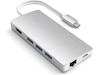 Satechi MultiPort 4K Docking V2 (sølv) Dockingstasjon & USB-HUB