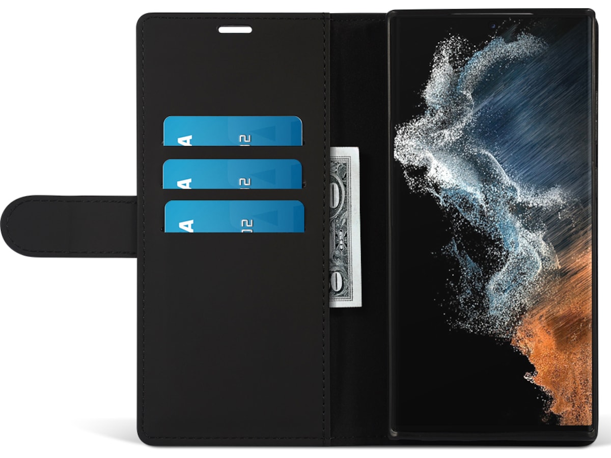 iiglo Galaxy S23 Ultra Lommebokdeksel (sort) Mobildeksel