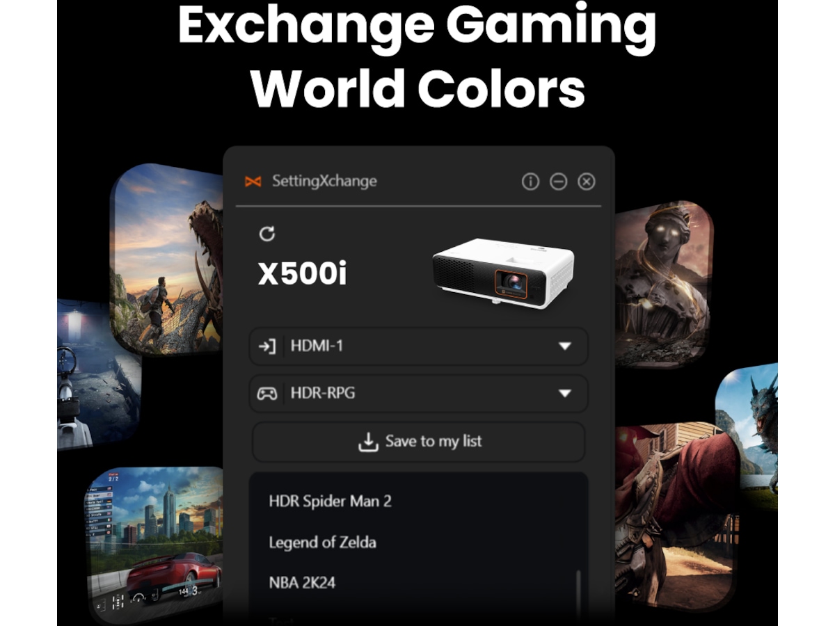 BenQ 4K DLP LED projektor X500i Projektorer