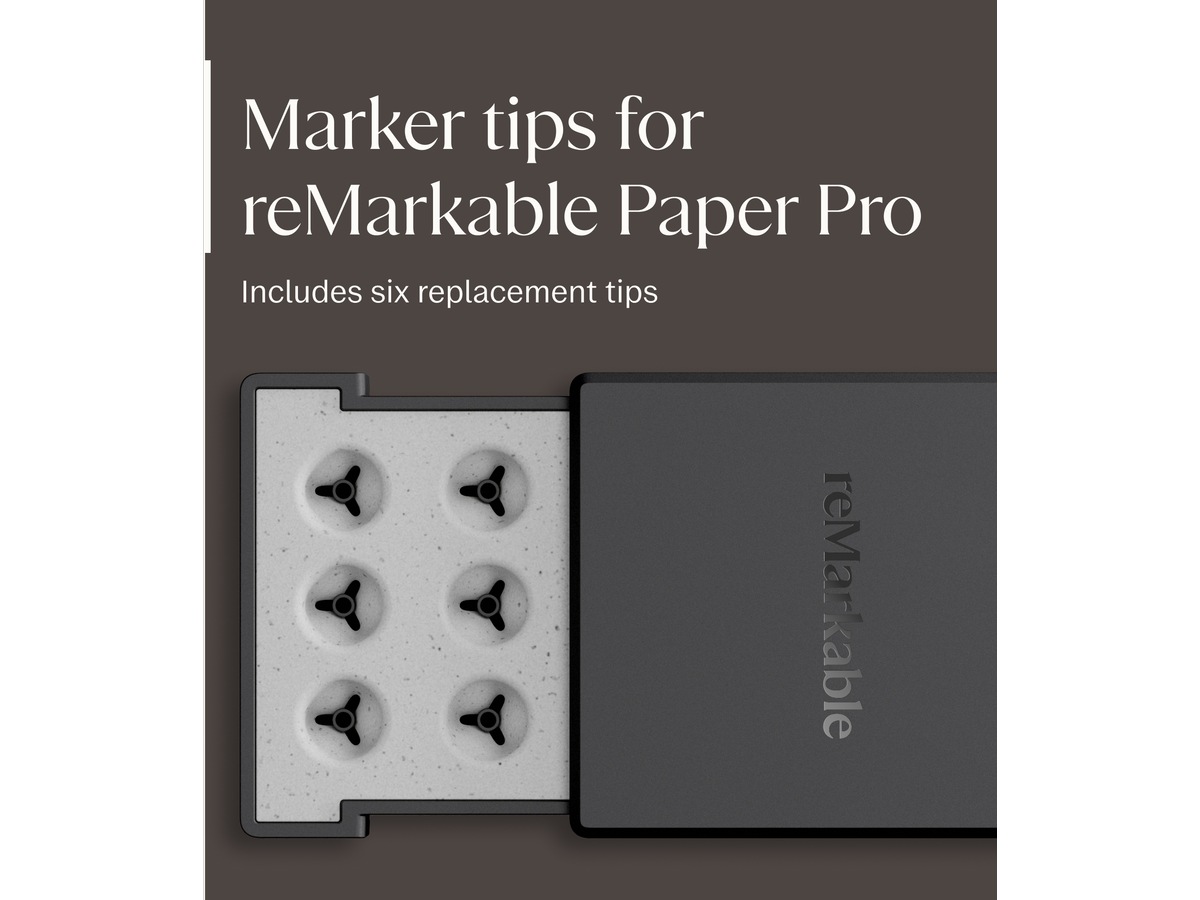 reMarkable Paper Pro Marker spisser, 6-pack (sort) Digitale notatblokker & tilbehør