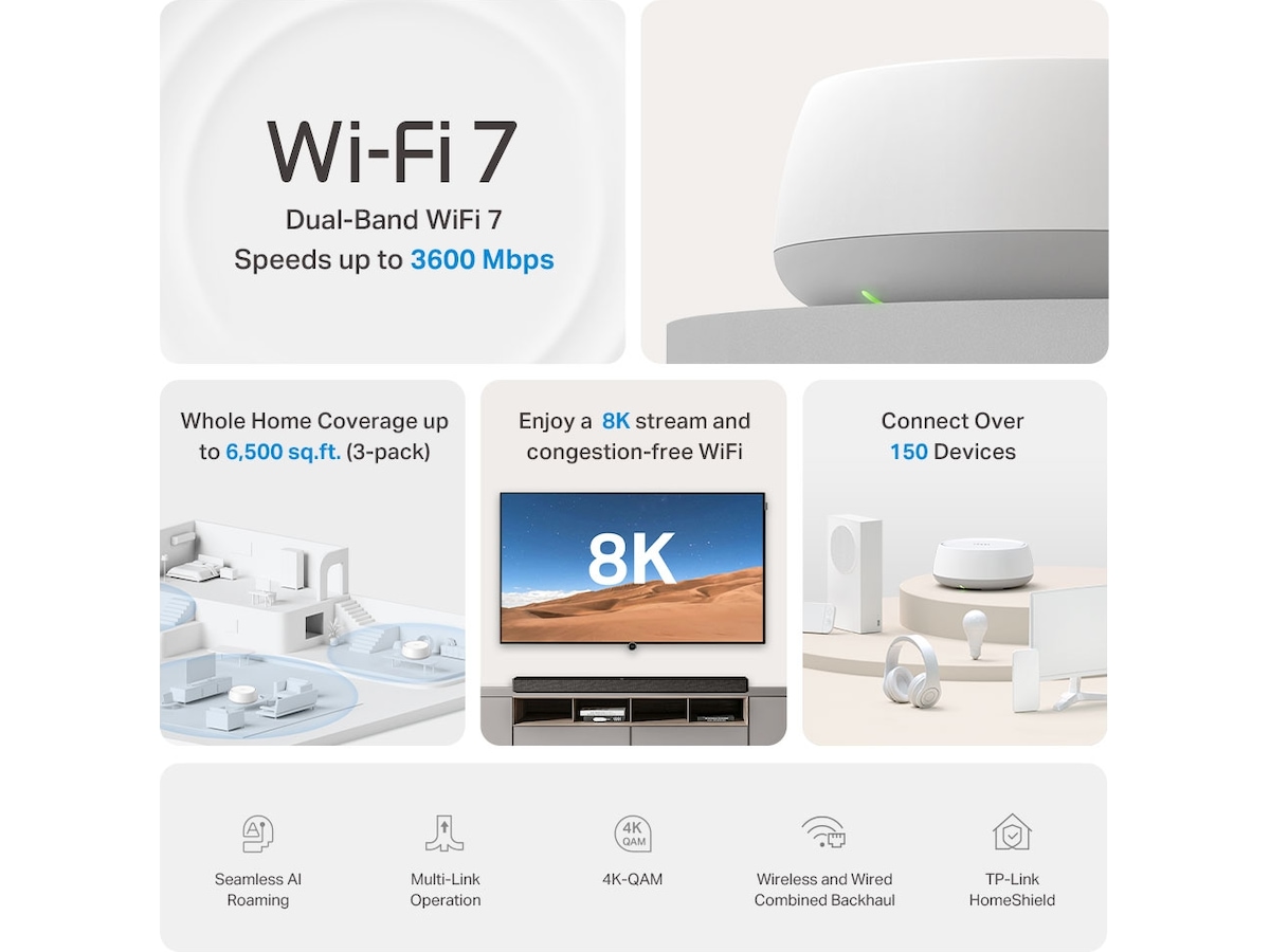 TP-Link Deco BE22 BE3600 Mesh 3-pack Routere